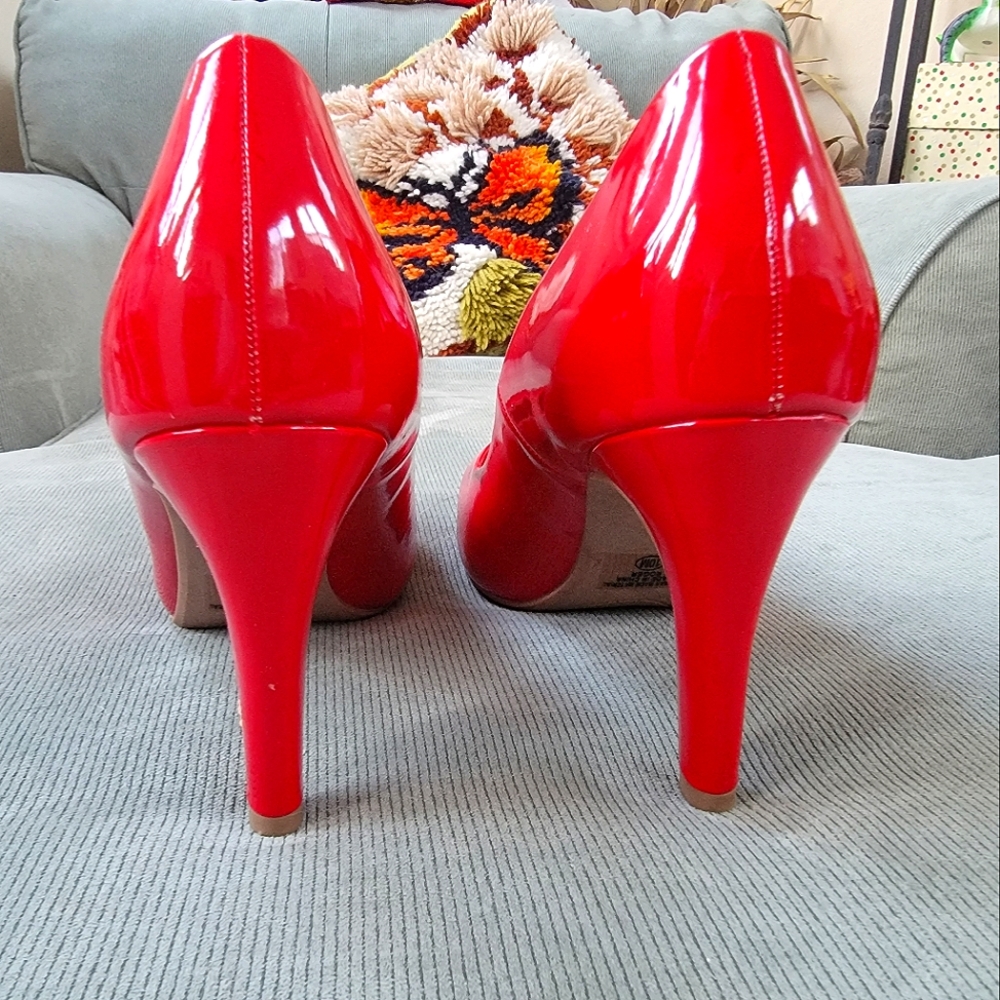Why Not Red High Heels 2.5" Size 10